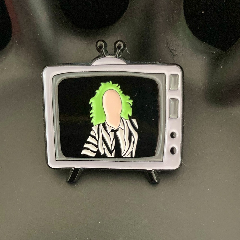 Beetlejuice enamel pin
